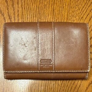 Coach Tan Leather Clutch